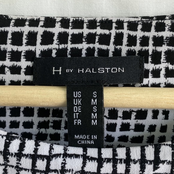 H Halston Printed Jet Set Jersey Cap Sleeve Dress - Picture 4 of 9